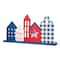 Glitzhome® 16" Wooden Patriotic America House Table Décor
